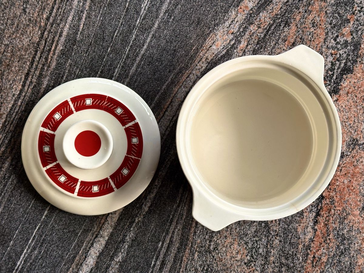 Töpfe: Retro Keramiktopf mit Deckel, Made in Germany – Neu (gemäss Beschreibung) aus Ebnat-Kappel von BoutiqueBijoux 1