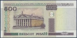 WEISSRUSSLAND - BELARUS - 500 RUBEL 2000 - UNZIRKULIERT