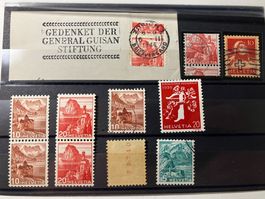Rollenmarken **/ gestempelt, m. Kontroll-Nr., verschnitten