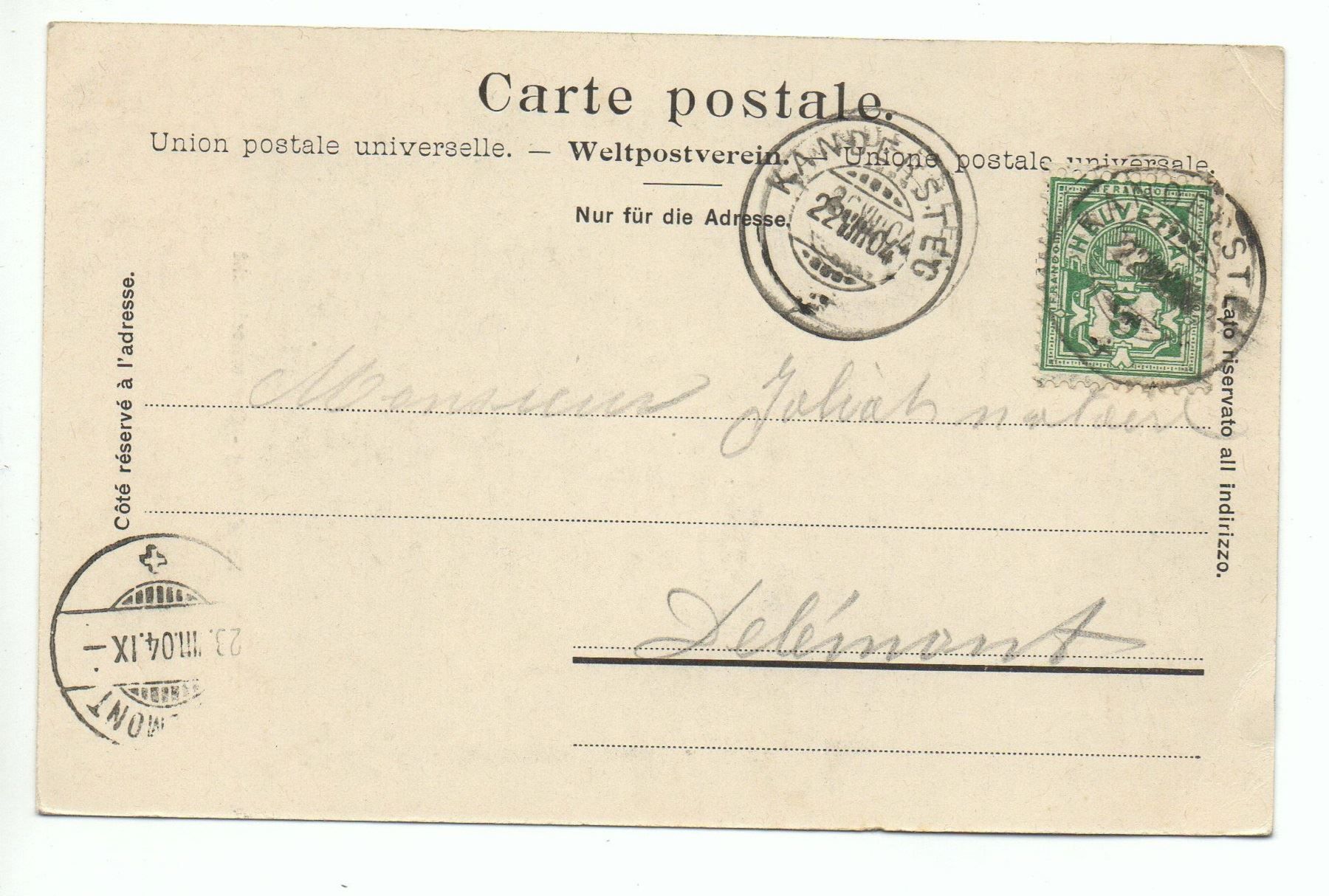 Cartoline postali: KANDERSTEG Gasternschlucht belebt – Usato da Jona venduto da philajona 1
