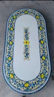 Lava Tisch oval mit Zitronen Blumen & Majolica