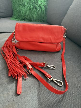 Sac à bandoulière GIANNI CHIARINI cuir rouge brique