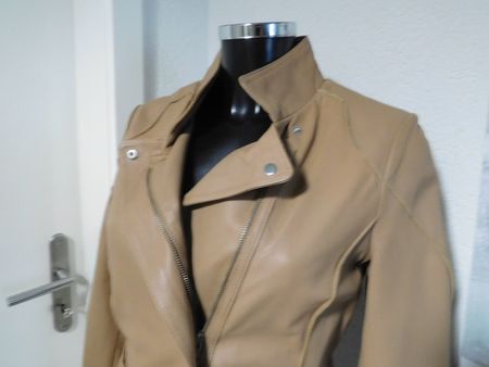 Tolle echt Leder JACKE YAYA Gr.38 camel NEU