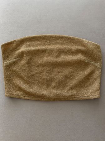 H&M Top Gold glitzernd