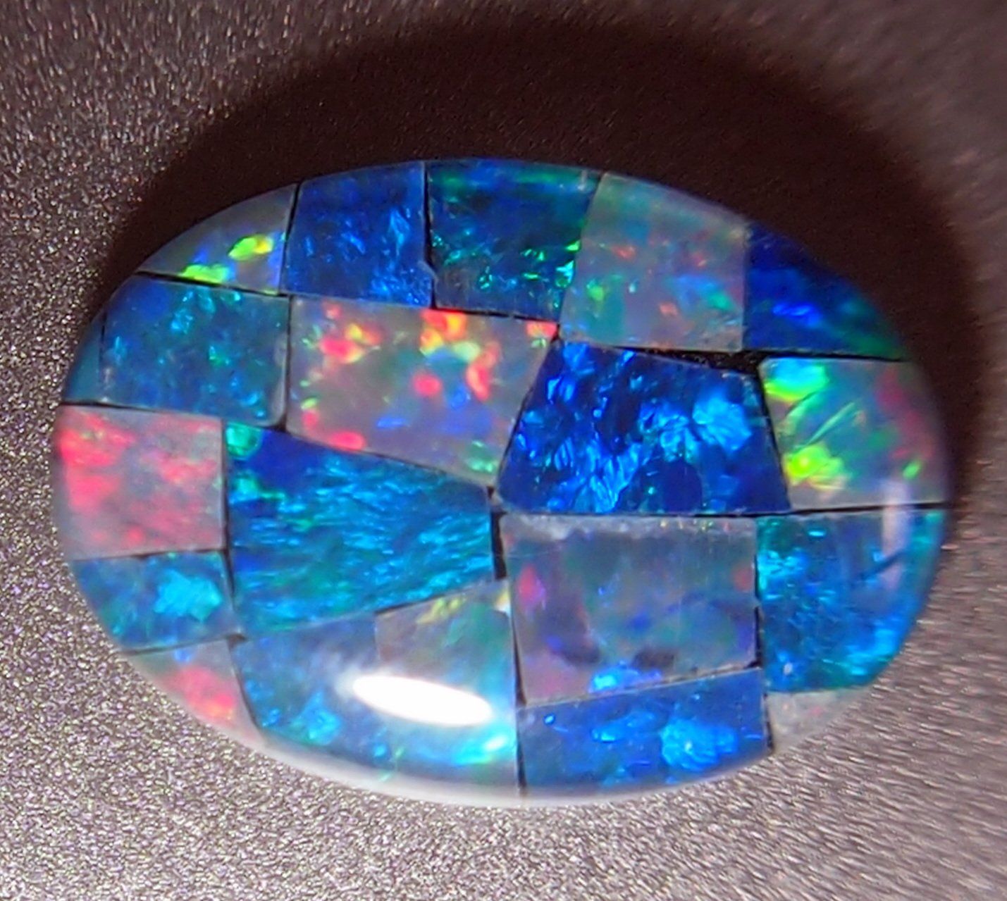 Pietre preziose: 8 CTS QUALITY STUNNING MOSAIK-OPAL AAA – Nuovo e nell'imballaggio originale da Reinach BL venduto da Marblue 2