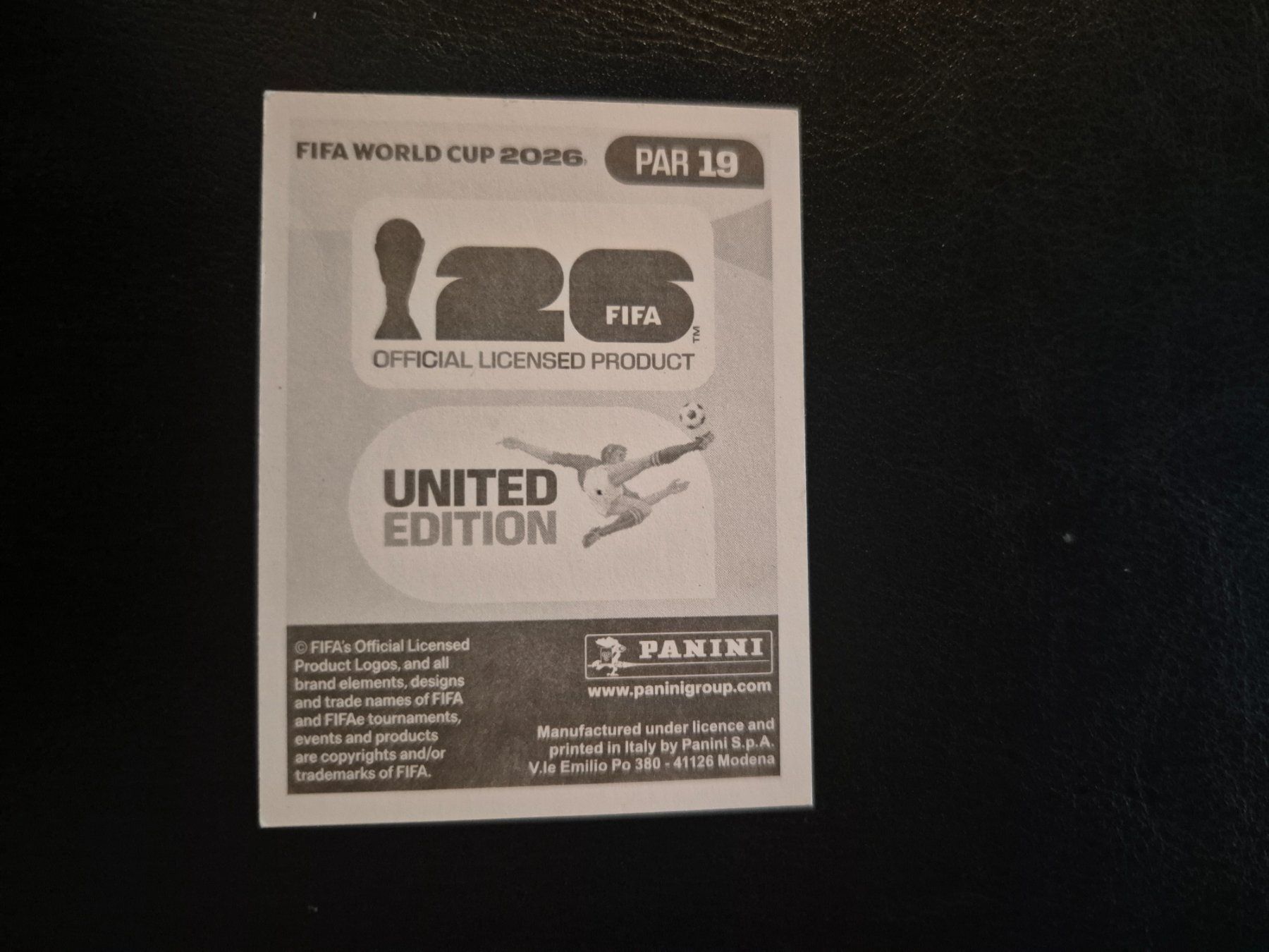 Panini Carte collezionabili: Panini WM 26 PAR 19 – Nuovo (secondo la descrizione) da Rorschacherberg venduto da AJ3108 1
