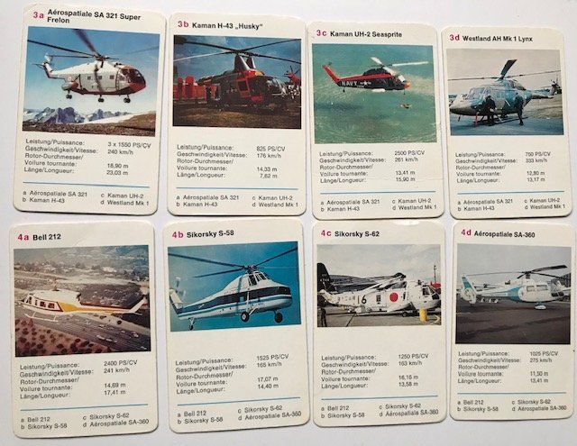Giochi: Quartett Hubschrauber Art.Nr. 631 6771 – Usato da Zürich venduto da gigimai67 3