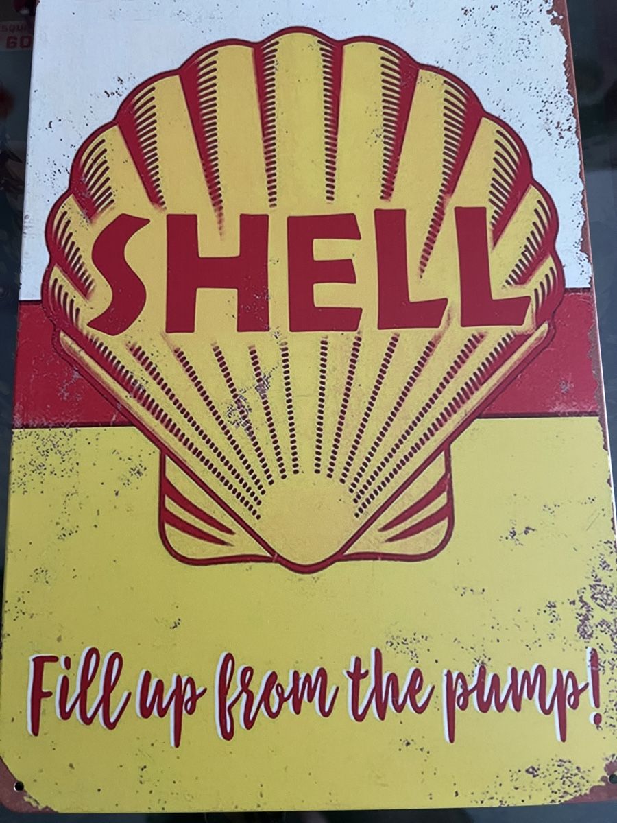 Insegne: Shell & Castrol Blechschilder! – Nuovo e nell'imballaggio originale da Mellingen venduto da Oelquelle 2