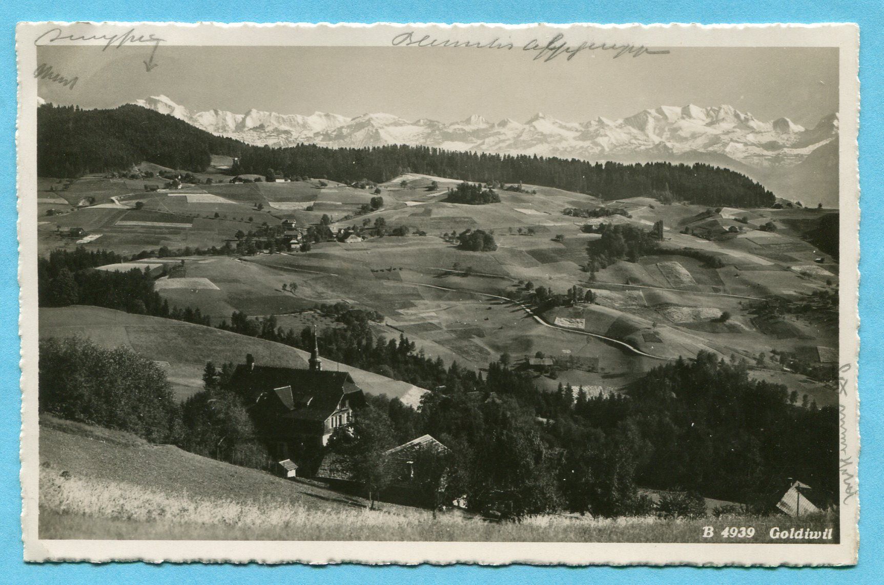 Cartoline postali: Goldiwil b. Thun 1929 – Usato da Opfikon venduto da Prophila