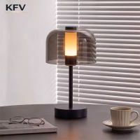 Tischlampe edel schwarz, dimmbar, wiederaufladbar