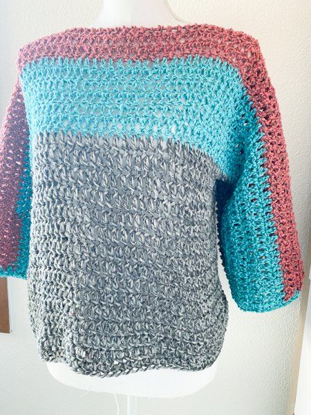 Maglioni & Felpe: Gehäkelte oversize Pullover Pulli melange mix – Nuovo (secondo la descrizione) da Carabbia venduto da katiamandelli 2