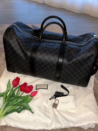 Gucci Supreme Black Carry-On Duffle
