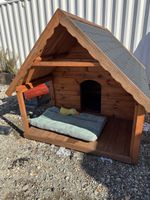 Hundehütte aus Holz mit Terrasse XXL