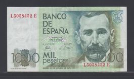 Spanien 1000 Pesetas 23.10.1979 gefalten