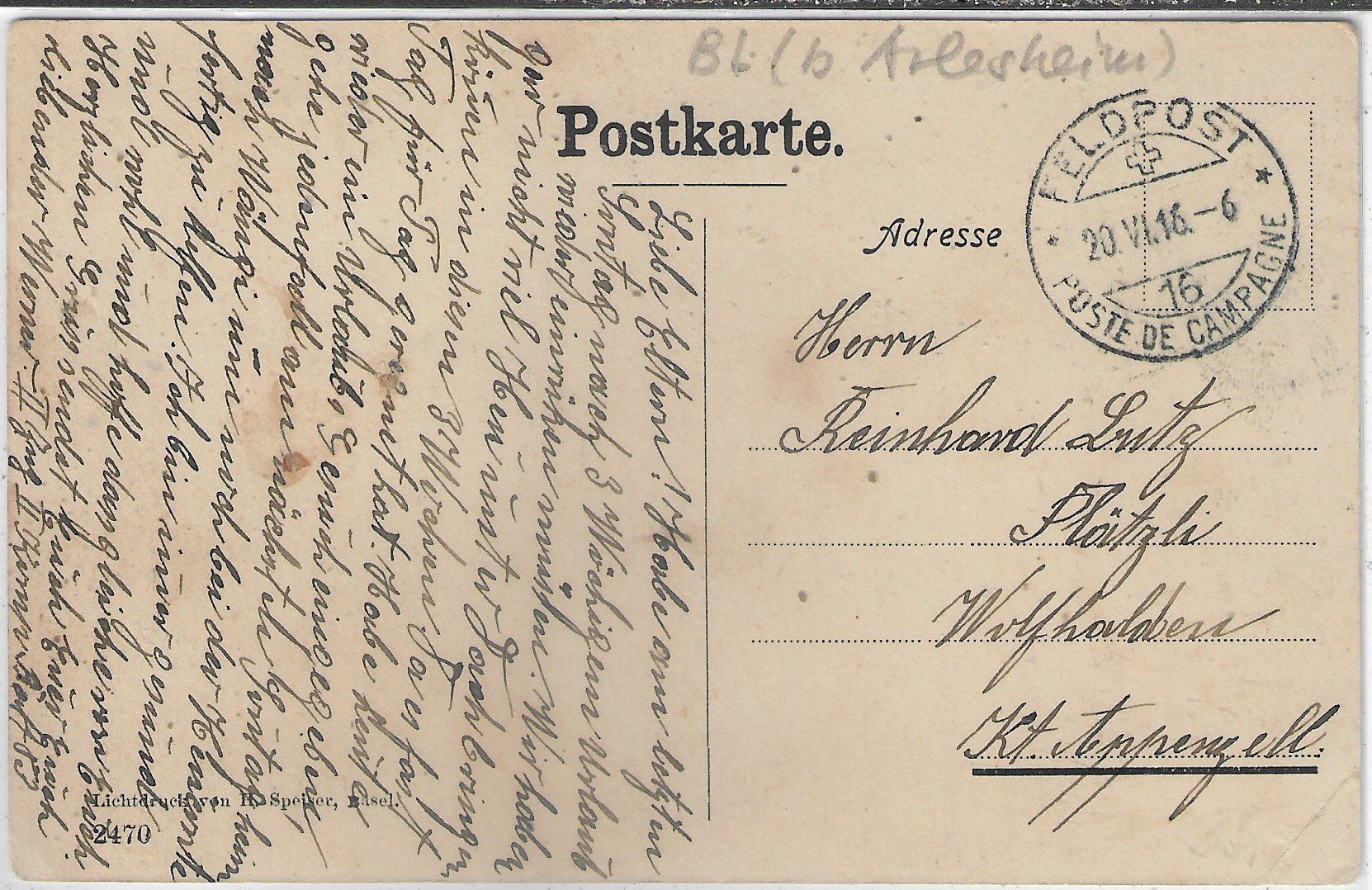 Cartoline postali: Therwil - Schulhaus – Usato da Ettingen venduto da Kartenplanet 1