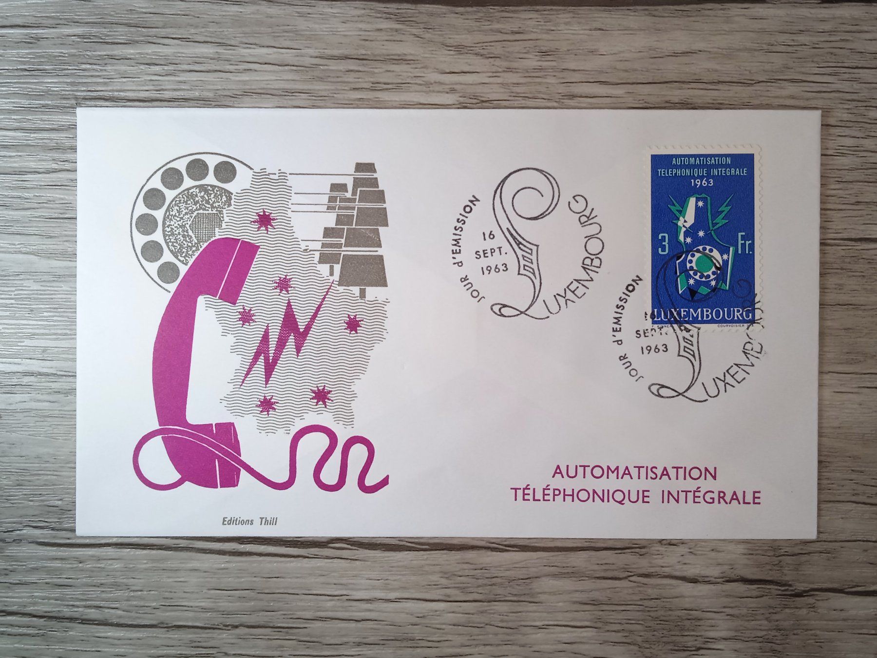 Tutti i francobolli: TR47 Enveloppe + Timbre Luxembourg 1963 – Usato da Cousset venduto da Patrick_Collections