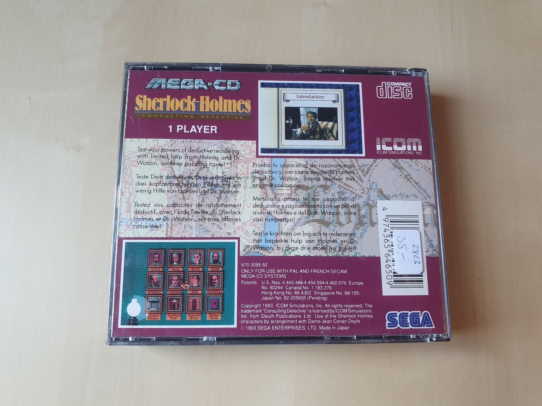 Sega Spiele: Sherlock Holmes Mega CD – Gebraucht aus Stansstad von collectorsshop 1