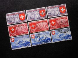 CH Z 219-227 d/f/i  1939 CHF 36  Lot 379