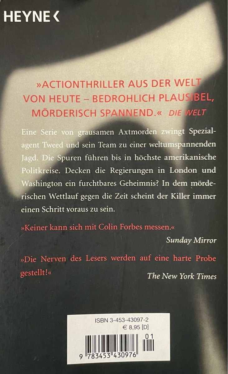 Libri: DIE KLINGE - COLIN FORBES - TASCHENBUCH – Usato da Buchs AG venduto da fischli610 1