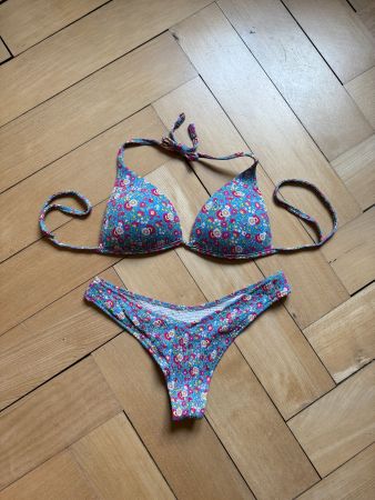 CALZEDONIA - Bikini hellblau geblümt M
