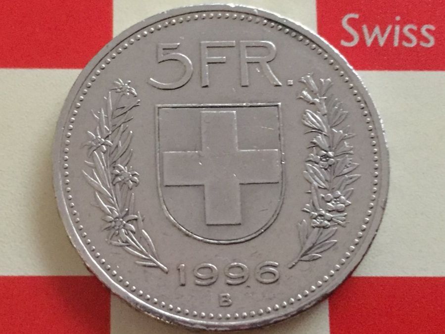 Tutti le monete: 5 Franken 1996 ss+ – Usato da Elsau venduto da herbybay