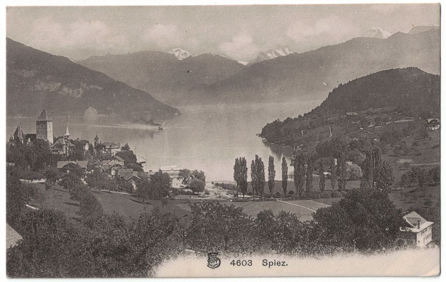 Cartoline postali: Spiez, gelaufen 1913 – Usato da Frauenfeld venduto da POML