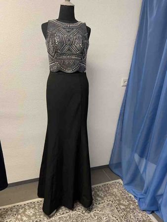 Abendkleid schwarz mit Strassbesatz neuwertiger Zustand