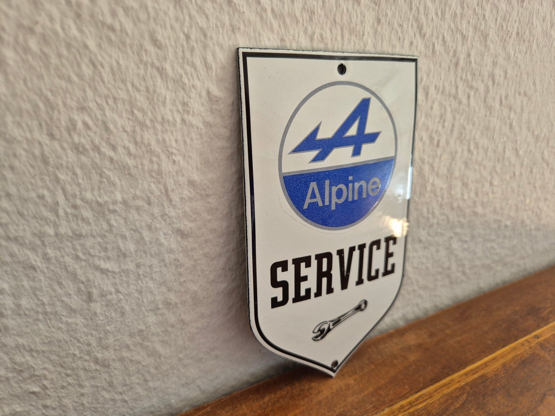 Alpine Insegne: Emailschild Alpine Service Auto Werkstatt Emaille Schild – Nuovo (secondo la descrizione) da Schaffhausen venduto da pfanis09 4