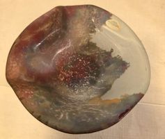 Spezielle Glas-Gallery Schale mundgeblasen bunt ca. 17 cm Du