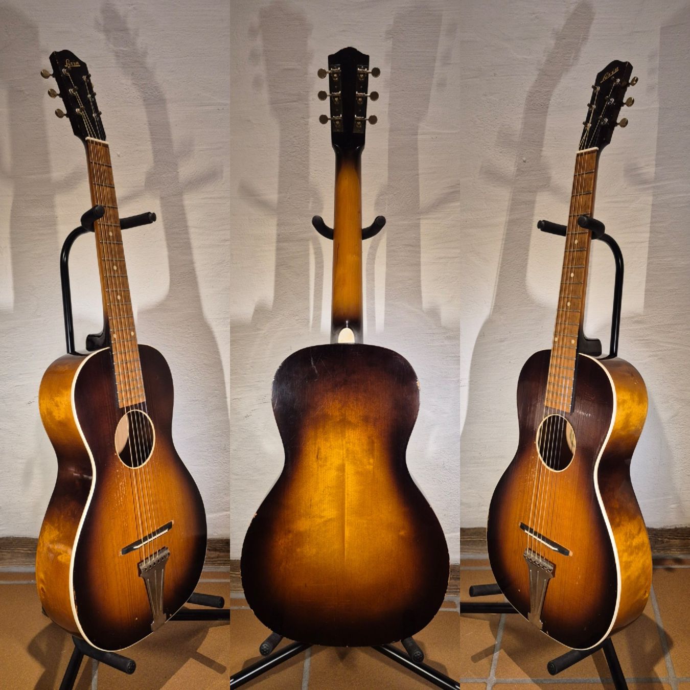 Strumenti musicali: Antike Parlor Gitarre Levin 60 1946 – Usato da Winterthur venduto da NorrSydGuitars 1