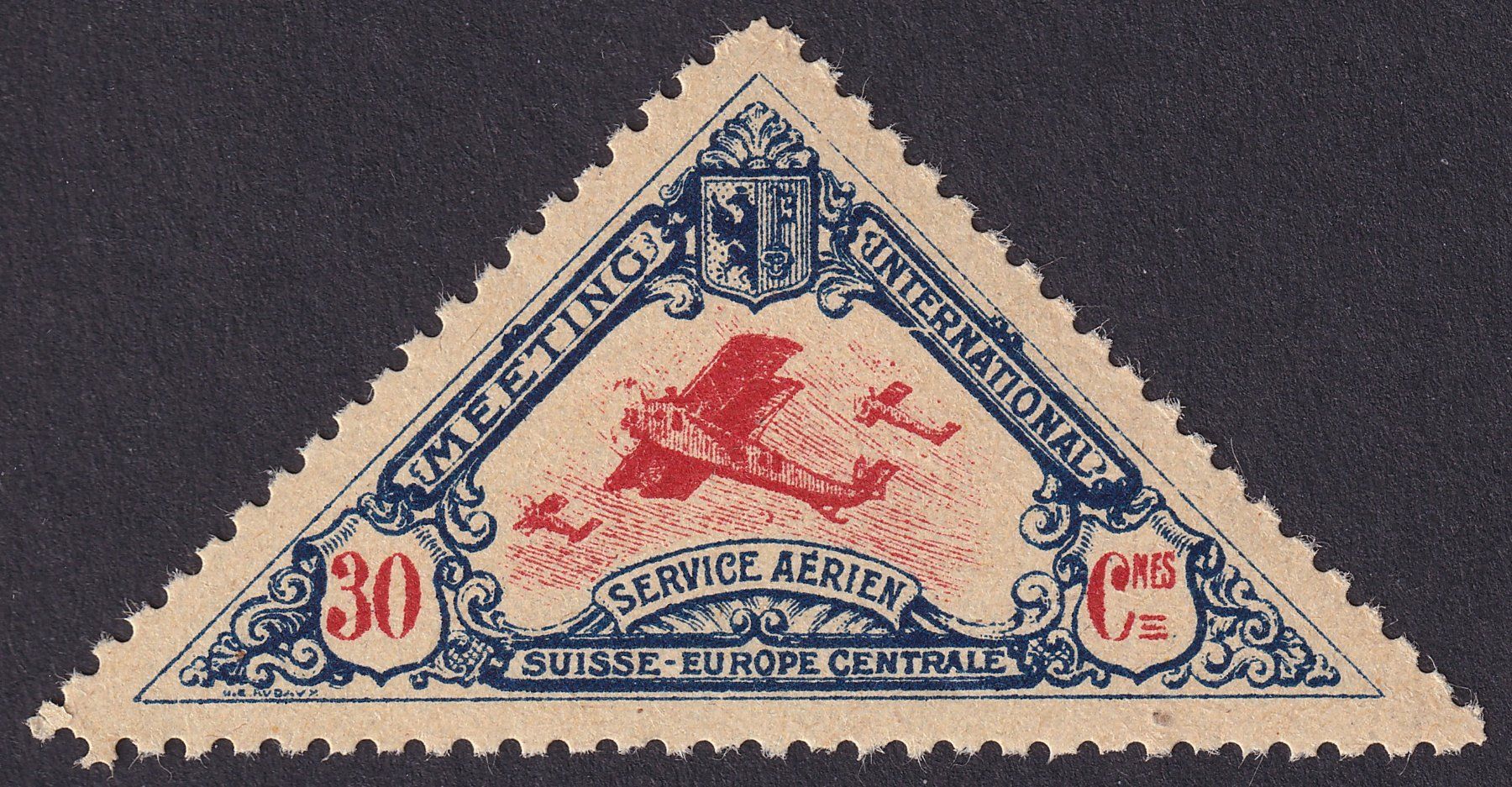 Alle Briefmarken: Flugspende Vignette 1925.3C Flugmeeting Genf postfrisch ** – Gebraucht aus Ebikon von SilvioFreund