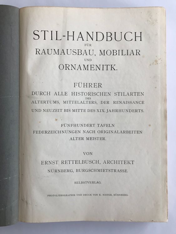 STIL-HANDBUCH für Raum-Ausbau, ... von Ernst Rettelbusch 2