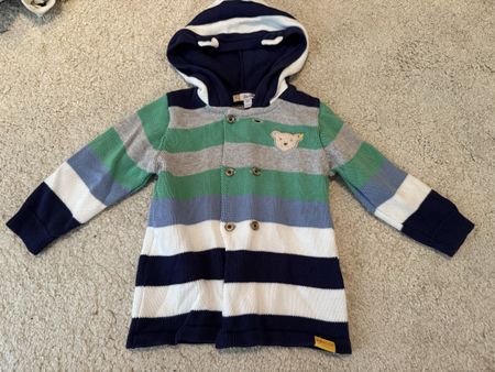 Steiff Strickjacke mit Kapuze, Gr. 80, NEU!