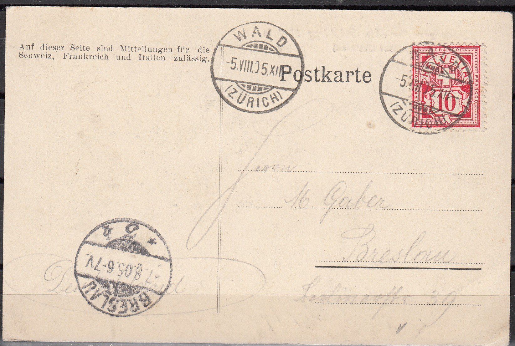 Cartoline postali: AK Gruss Von Der Alp Scheidegg ZH – Usato da Herrliberg venduto da Lfrifda 1