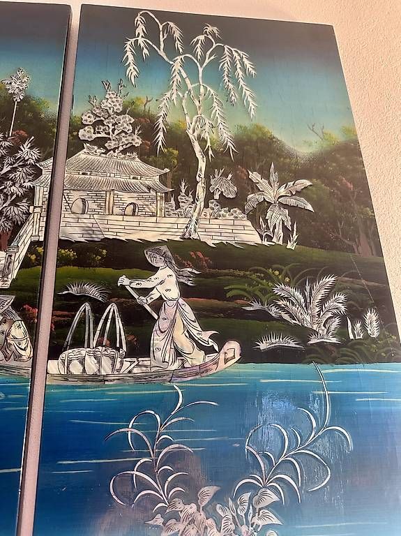 Dipinti: Tableau en nacre en 4 pièces – Usato da Prilly venduto da ray_9zx9 2