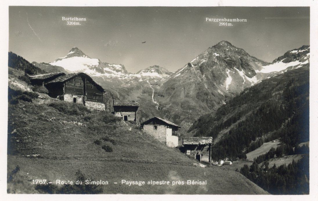 Cartoline postali: Bérisal   VS       4  diverse Karten – Usato da Brig venduto da Valcards54 2