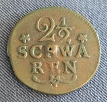 Münze 2 1/2 Schw. 1802 mit Loch Zustand gut