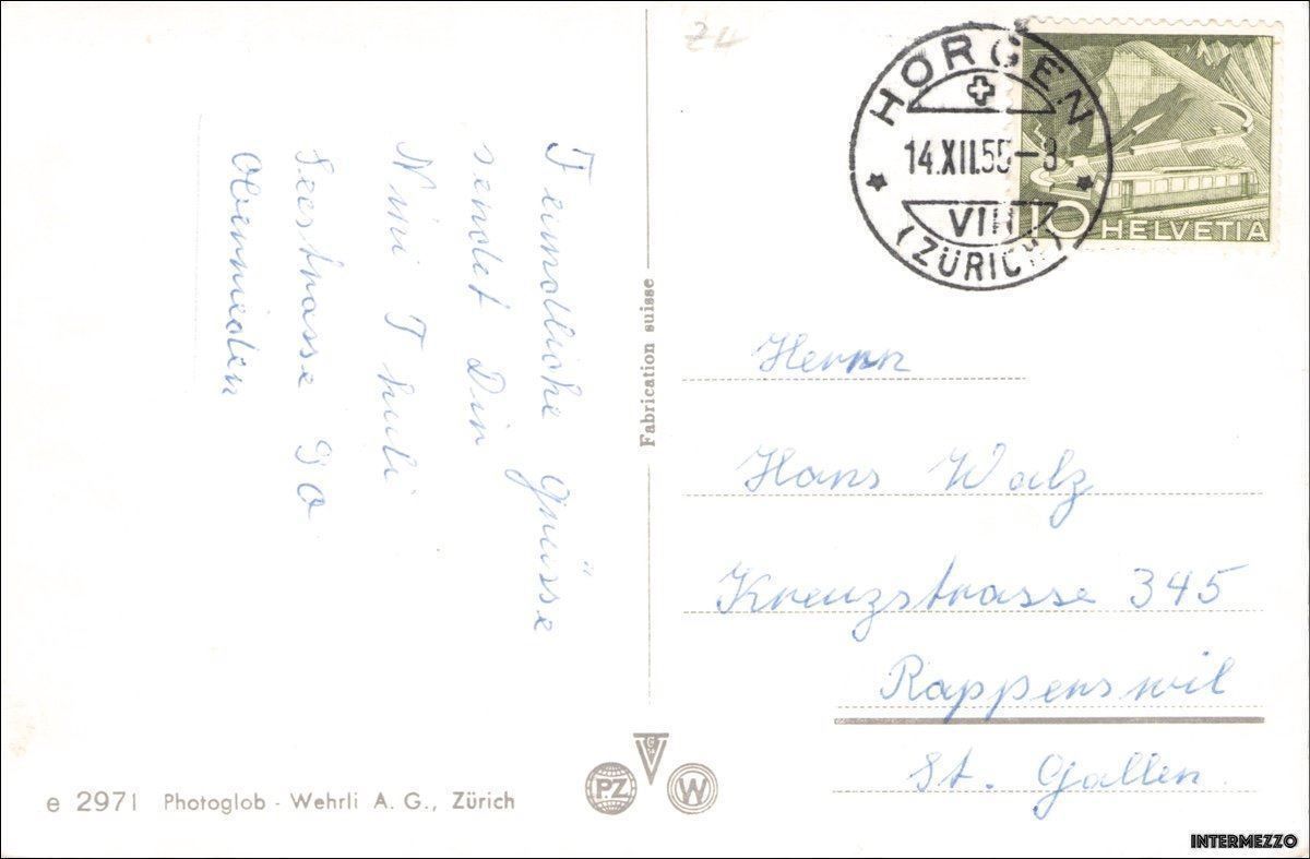 Cartes postales: Horgen // Zwei Kirchen 1955 – D'occasion à Basel par intermezzo12 1