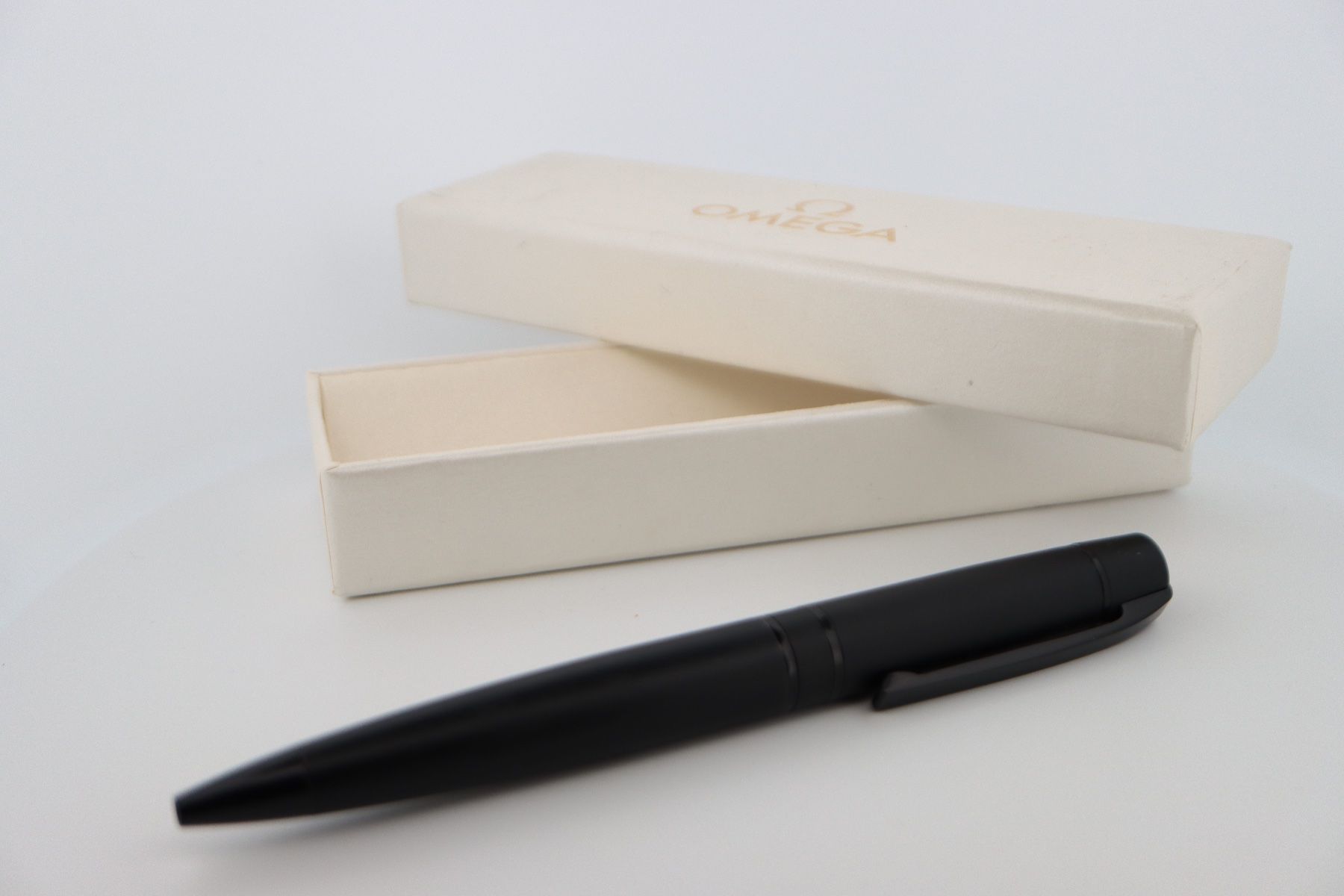 Penna & Evidenziatori: Omega Kugelschreiber Schwarz mit Box Original Werbestift – Usato da Zürich venduto da KE-Sales 2