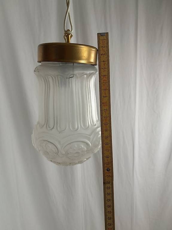 Kronleuchter & Deckenlampen: Antike Hängelampe Glas Vintage – Gebraucht aus Hittnau von v-v-onlineverkauf