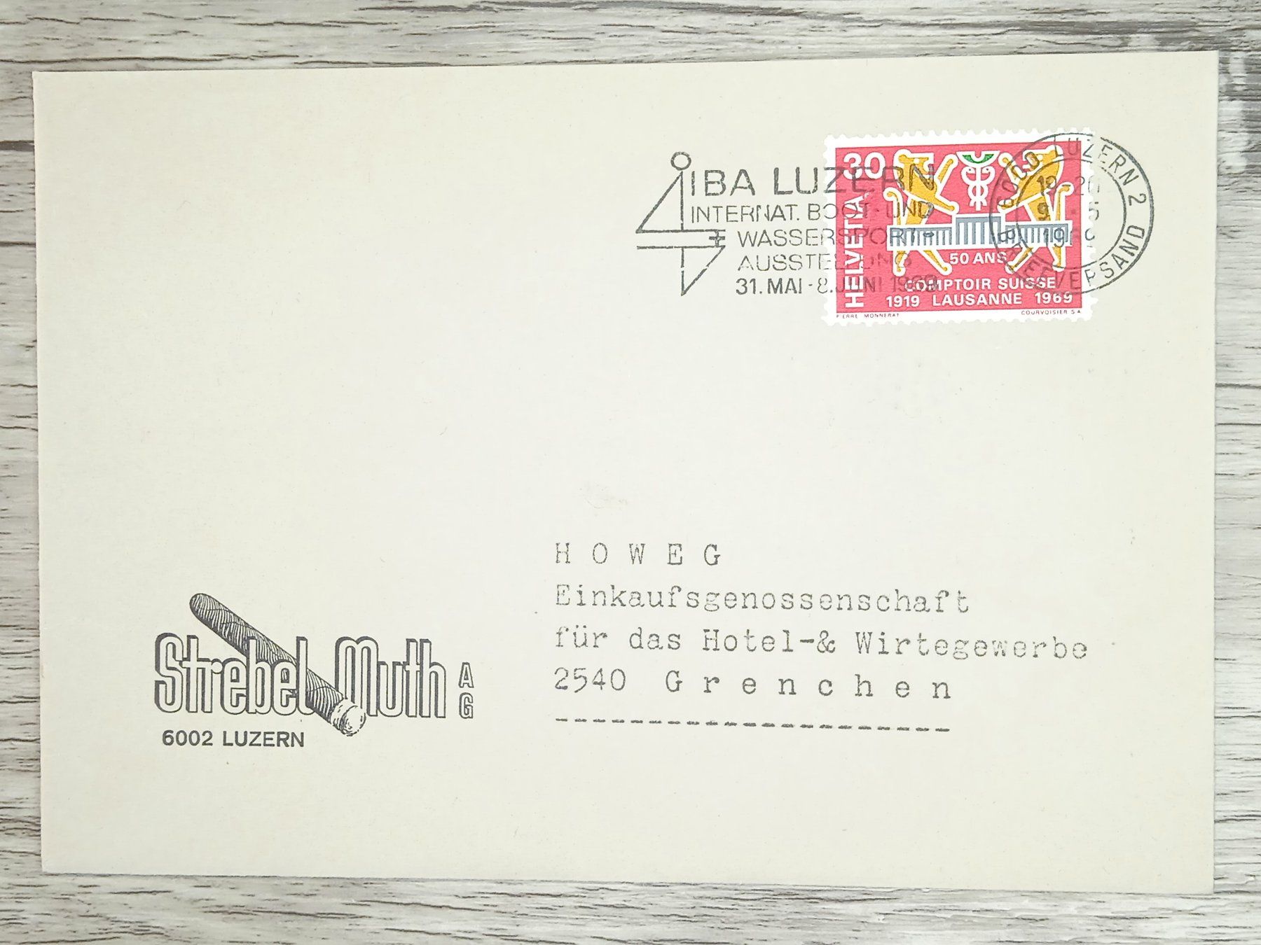 Alle Briefmarken: TR17 Enveloppe + Timbre Suisse 1969 – Gebraucht aus Cousset von Patrick_Collections