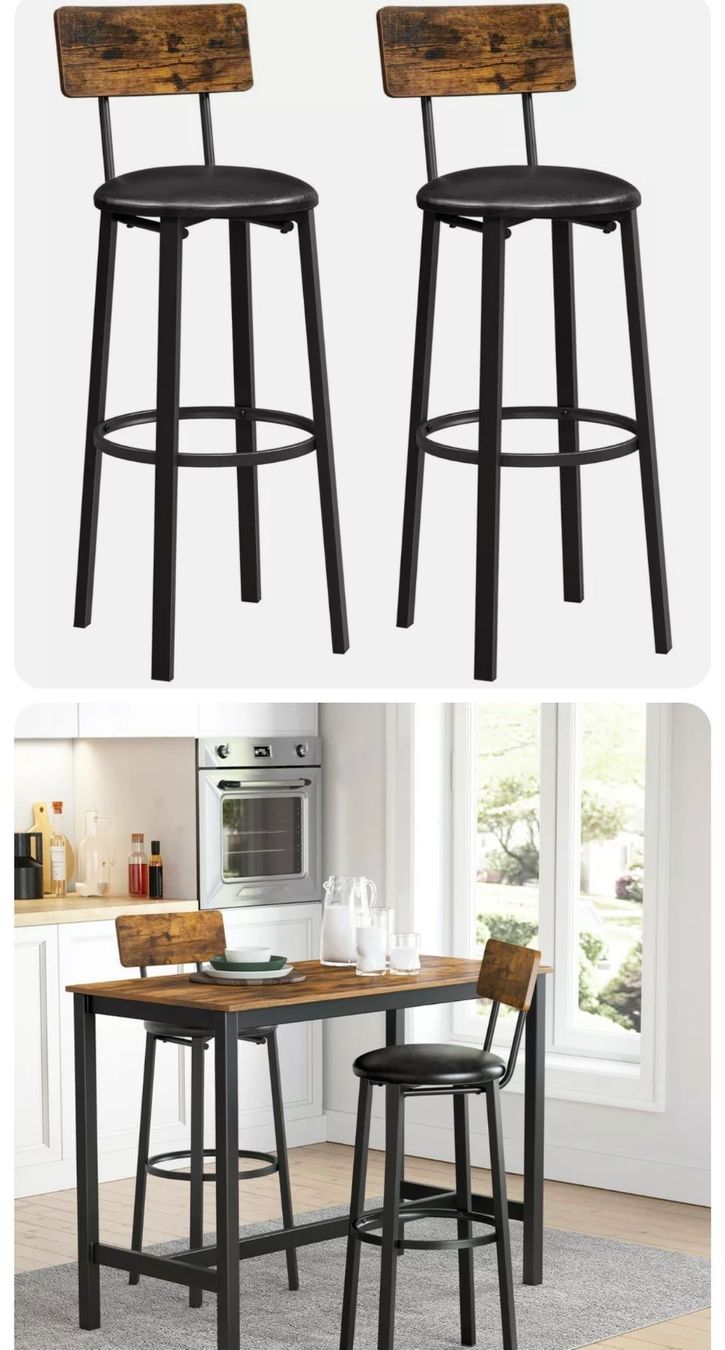 Sgabelli: VASAGLE 2er Set Barhocker Barstühle mit – Nuovo e nell'imballaggio originale da Amriswil venduto da JaJa-Express 1