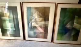 3x Original Farblithografien von Sven Knebel
