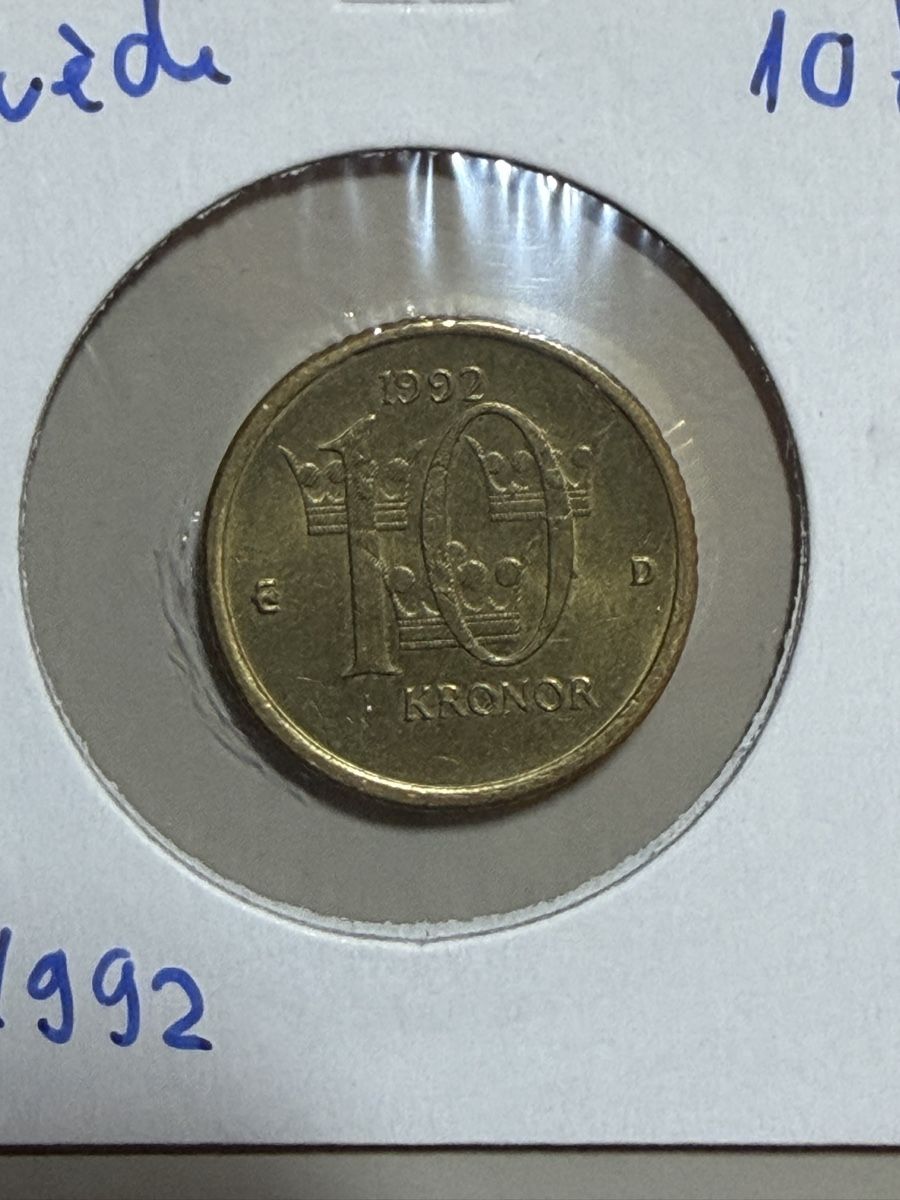 Alle Münzen: Suède - 10 couronnes - 1992 – Gebraucht aus Payerne von Mike1682