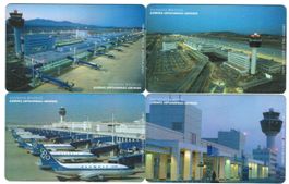 4 Telefonkarten Griechenland x1323 - x1326 Flugzeuge Airport