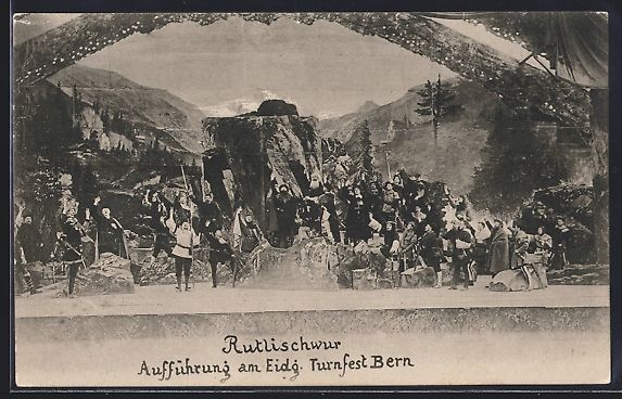 Cartoline postali: Bern, Eidg. Turnfest, Festspiel-Aufführ – Usato da Berlin venduto da bartko-reher