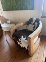 2 Sessel SP Suisse Creation Kuhfell Holzgestell Sessel