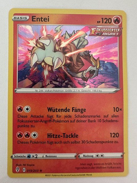 Pokémon Carte collezionabili: Entei - Holo - Pokemon – Nuovo (secondo la descrizione) da Nussbaumen AG venduto da Pika-Shop