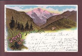Gruss aus INTERLAKEN - 1899 Litho Schlumpf