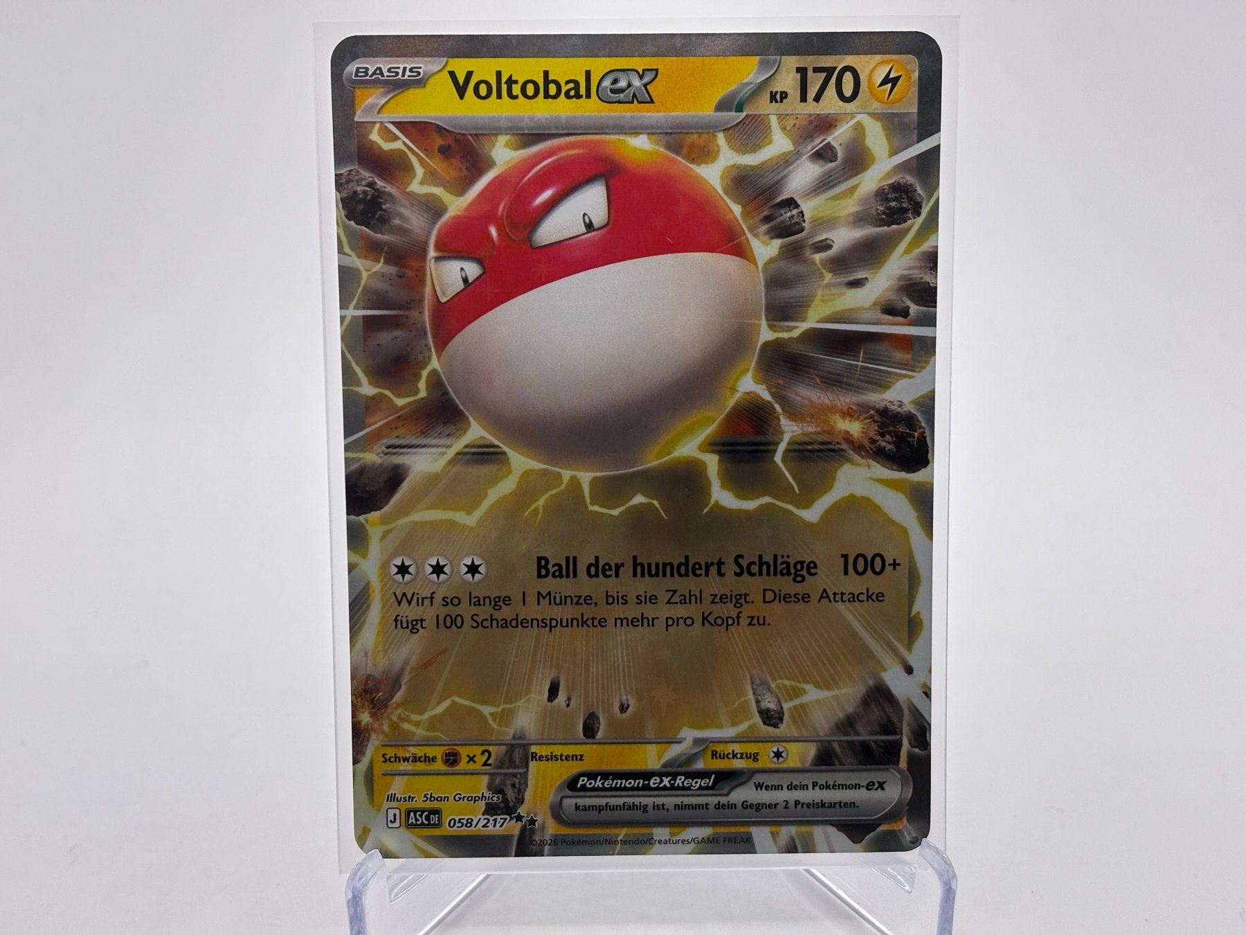 Pokémon Sammelbilder & Trading cards: Erhabene Helden - Voltobal ex  (ASC 58) - DE – Neu (gemäss Beschreibung) aus Allschwil von Bullach